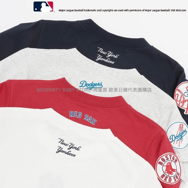 日本童裝 pe#main x MLB 毛毛刺繡Logo上衣 80-140cm 男童款/女童款 夏季 TOPS