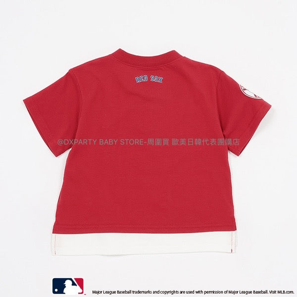 日本童裝 pe#main x MLB 毛毛刺繡Logo上衣 80-140cm 男童款/女童款 夏季 TOPS