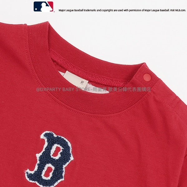 日本童裝 pe#main x MLB 毛毛刺繡Logo上衣 80-140cm 男童款/女童款 夏季 TOPS