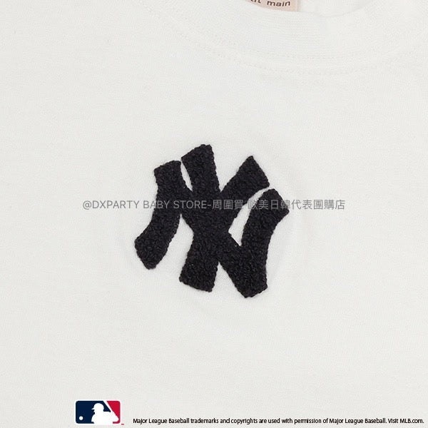 日本童裝 pe#main x MLB 毛毛刺繡Logo上衣 80-140cm 男童款/女童款 夏季 TOPS