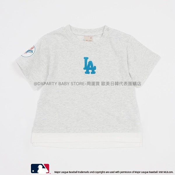 日本童裝 pe#main x MLB 毛毛刺繡Logo上衣 80-140cm 男童款/女童款 夏季 TOPS