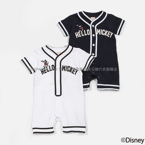 日本童裝 pe#main x Disney 棒球連衣 70-80cm 男童款 初生嬰兒 夏季 Jumpsite