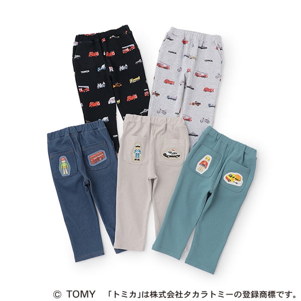 日本童裝 pe#main x TOMICA 可愛貼布長褲 80-110cm 男童款 春季 PANTS