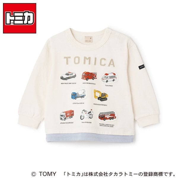 日本童裝 pe#main x TOMICA 假兩件上衣 80-130cm 男童款 春季 TOPS