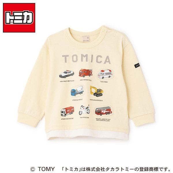 日本童裝 pe#main x TOMICA 假兩件上衣 80-130cm 男童款 春季 TOPS