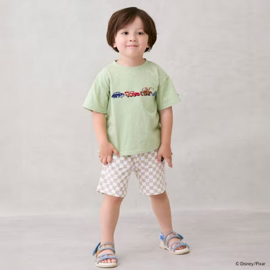 Japanese children's clothing pe#main x Disney casual shorts 80-130cm boys' summer PANTS 