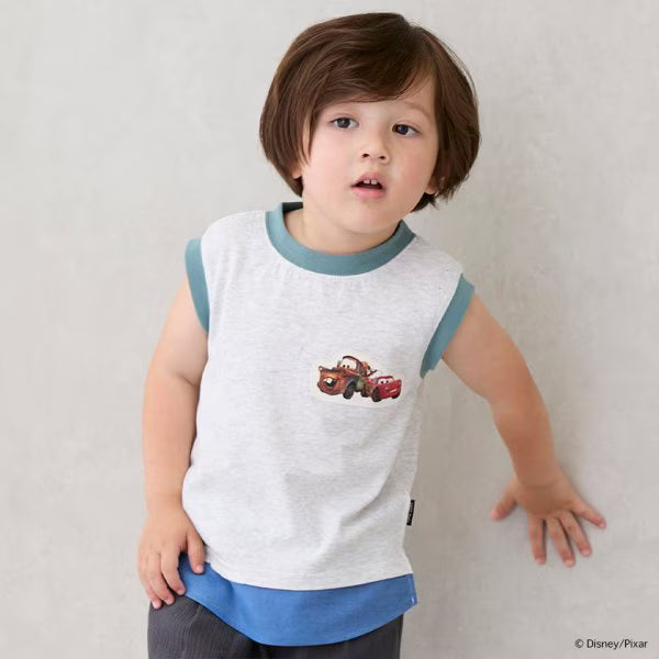 Japanese children's clothing pe#main x Disney contact cold two-piece vest 80-110cm boys' summer TOPS 