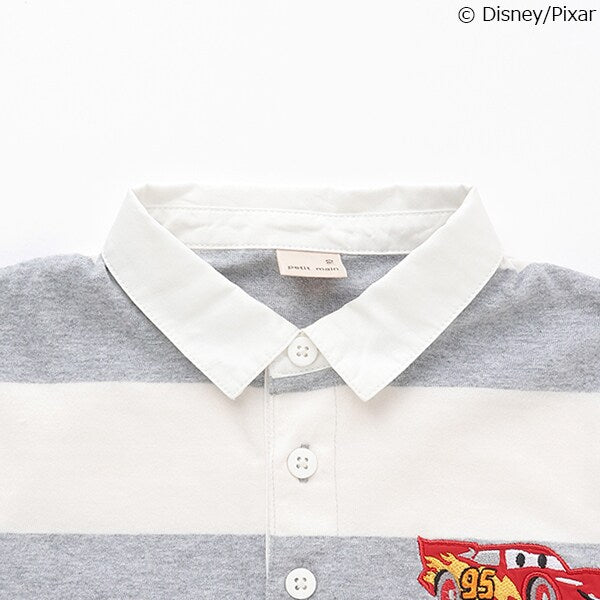 Japanese children's clothing pe#main x Disney striped polo top 80-130cm boys' summer TOPS 