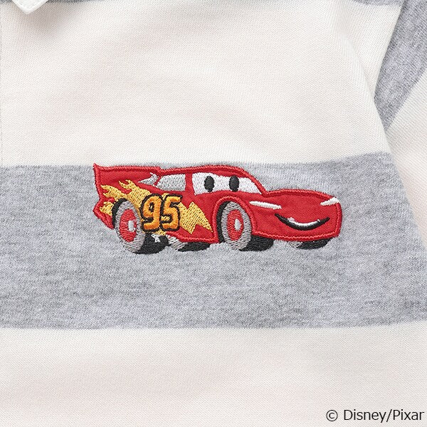Japanese children's clothing pe#main x Disney striped polo top 80-130cm boys' summer TOPS 