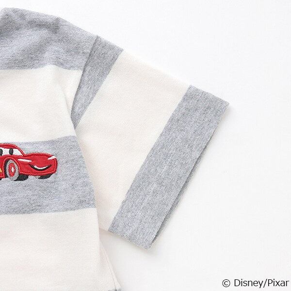 Japanese children's clothing pe#main x Disney striped polo top 80-130cm boys' summer TOPS 