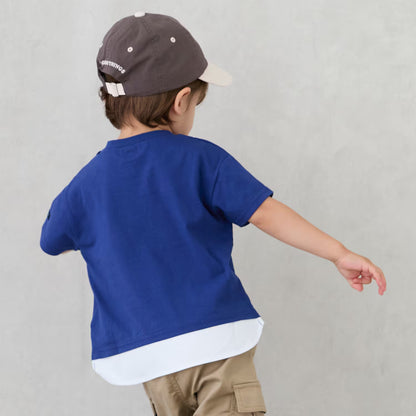 Japanese children's clothing pe#main cute printed tops 80-130cm boys summer TOPS 