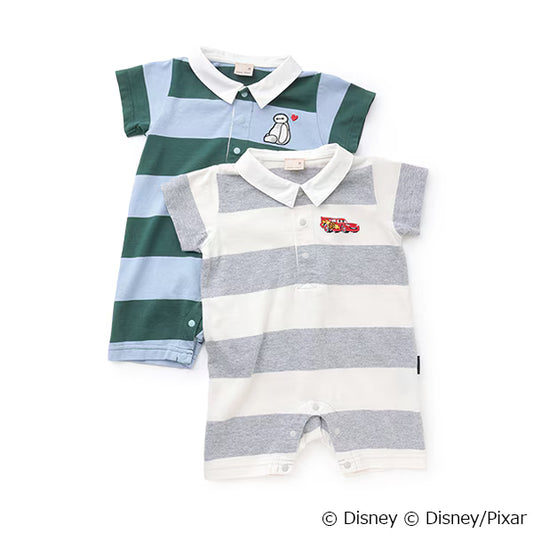 Japanese pe#main x Disney Striped Polo Jumpsuit (70-80cm) for Boys (Summer Jumpsuit for Newborns) 