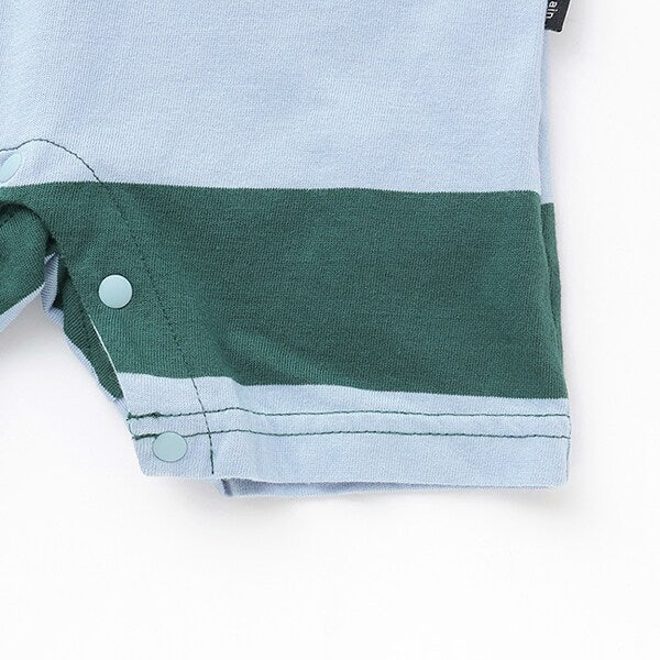 Japanese pe#main x Disney Striped Polo Jumpsuit (70-80cm) for Boys (Summer Jumpsuit for Newborns) 