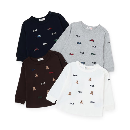 日本童裝 pe#main x POLO 刺繡圖案上衣 80-130cm 男童款 秋季 TOPS