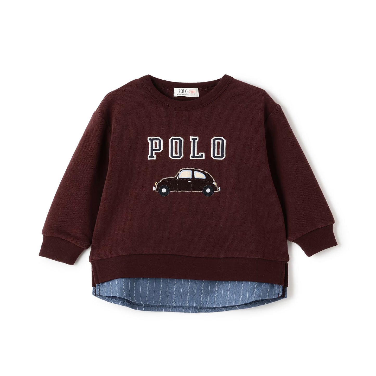 日本童裝 pe#main x POLO 拼接上衣 80-130cm 男童款 秋季 TOPS