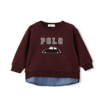 日本童裝 pe#main x POLO 拼接上衣 80-130cm 男童款 秋季 TOPS