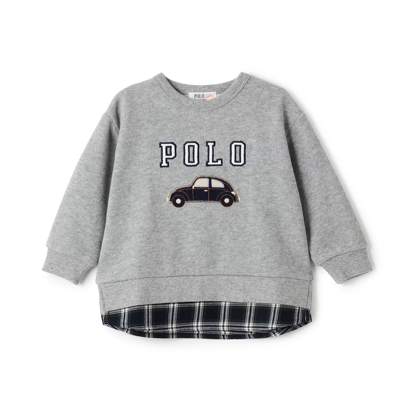 日本童裝 pe#main x POLO 拼接上衣 80-130cm 男童款 秋季 TOPS