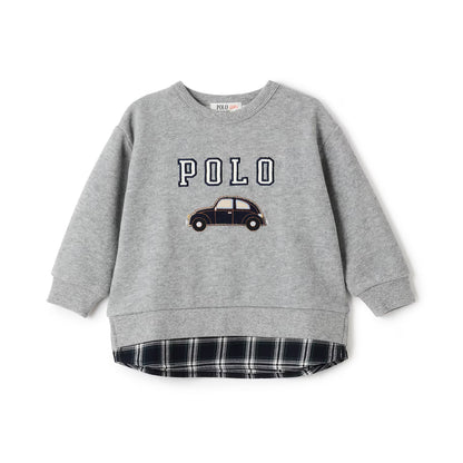 日本童裝 pe#main x POLO 拼接上衣 80-130cm 男童款 秋季 TOPS