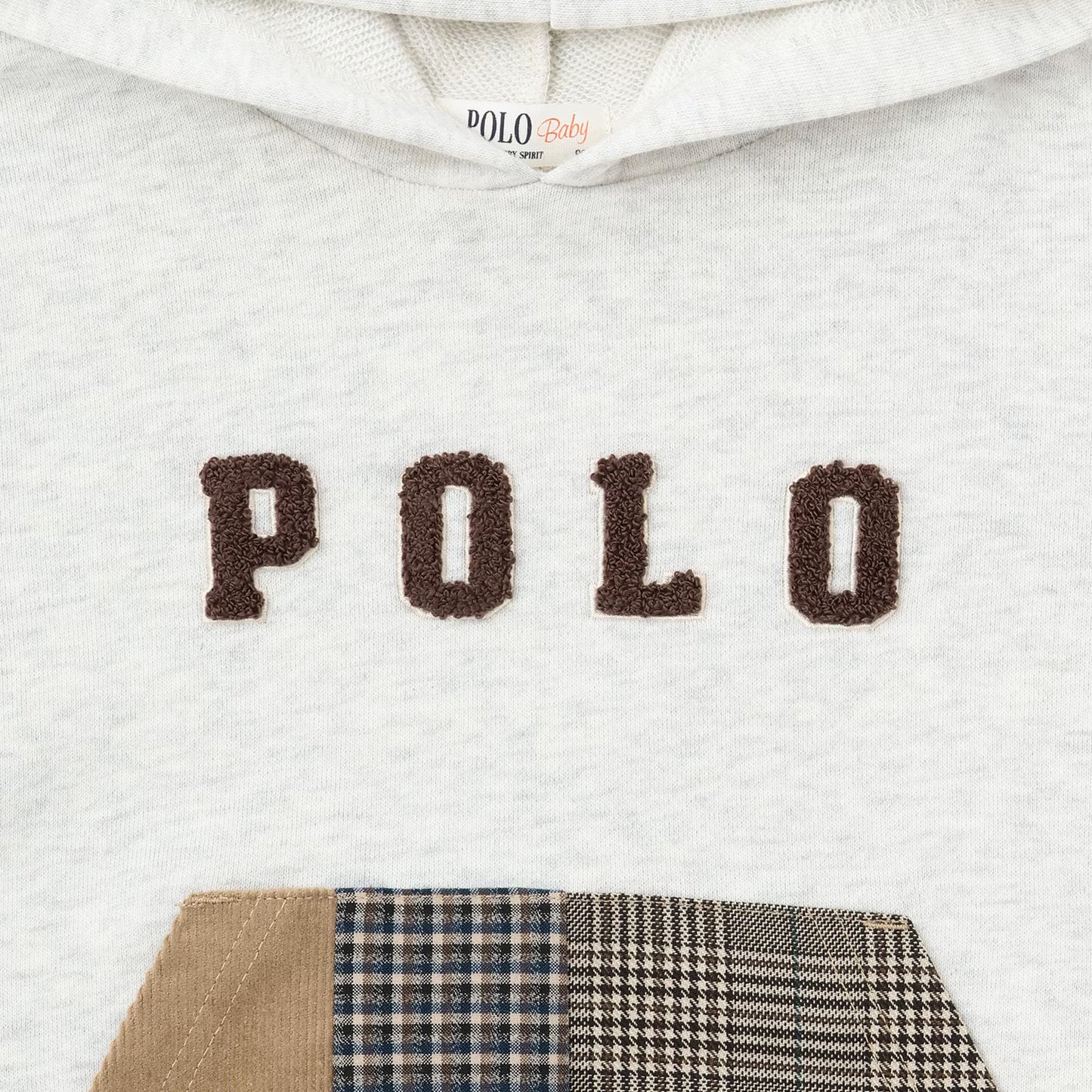 日本童裝 pe#main x POLO 格仔口袋衛衣 80-130cm 男童款 秋季 TOPS
