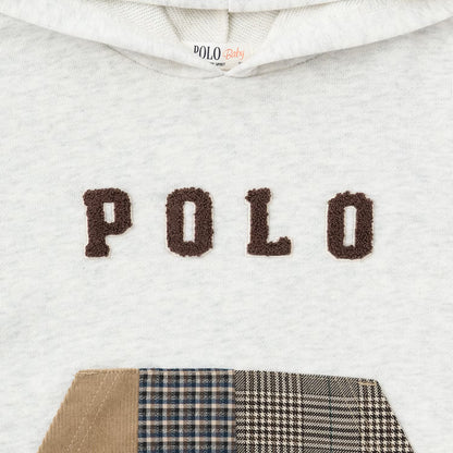日本童裝 pe#main x POLO 格仔口袋衛衣 80-130cm 男童款 秋季 TOPS