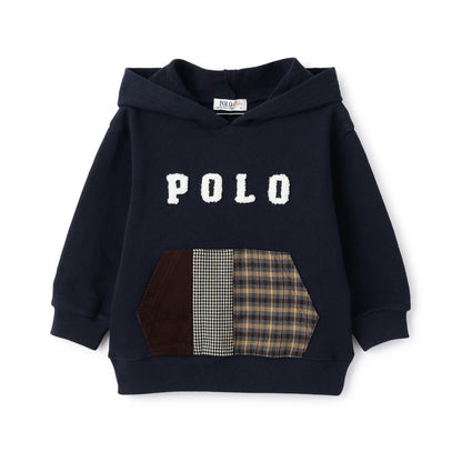 日本童裝 pe#main x POLO 格仔口袋衛衣 80-130cm 男童款 秋季 TOPS