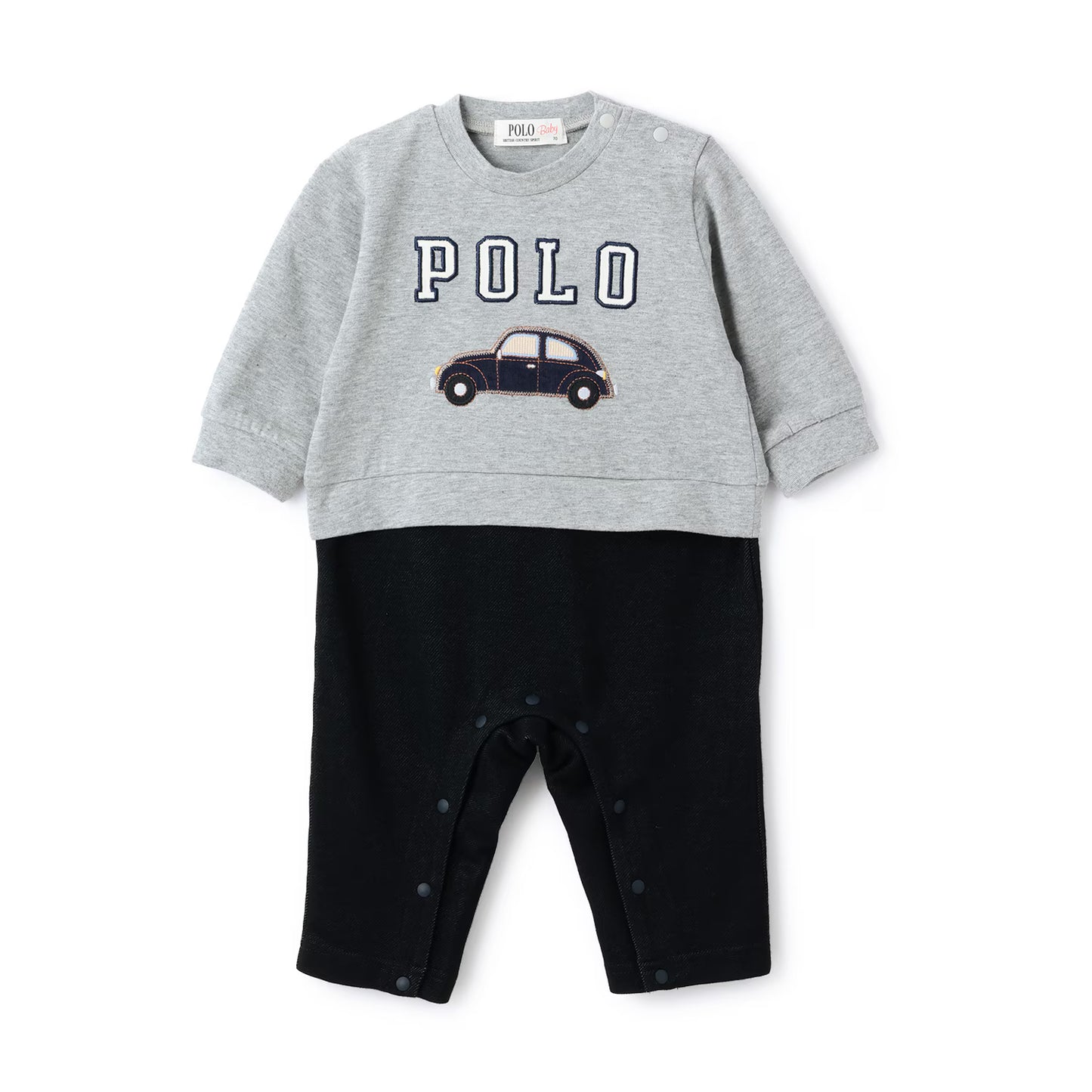 日本童裝 pe#main x POLO 連衣 70-80cm 男童款 初生嬰兒 秋季 Jumpsuit