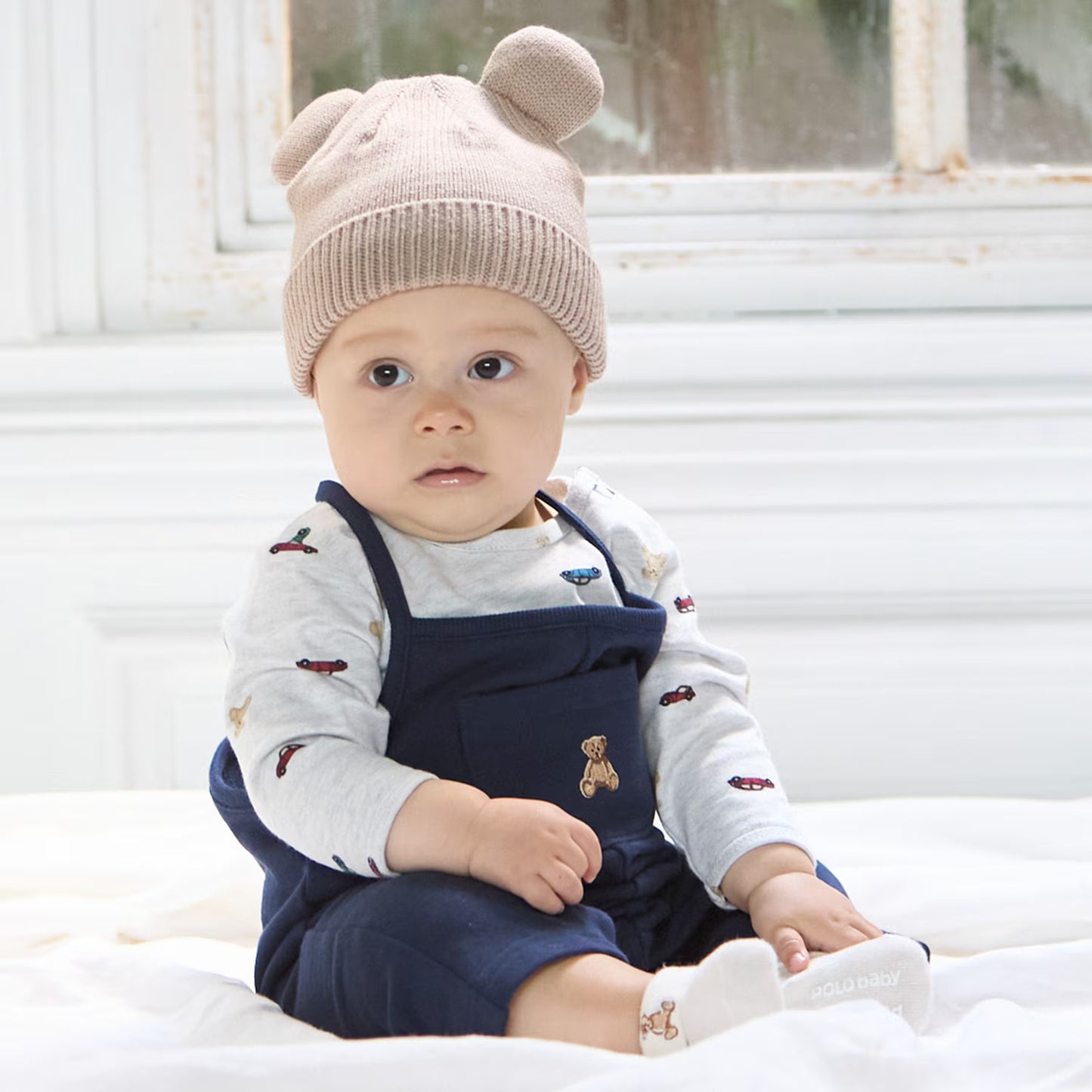 日本童裝 pe#main x POLO 連衣兩件套裝 70-80cm 男童款 初生嬰兒 秋季 Jumpsuit