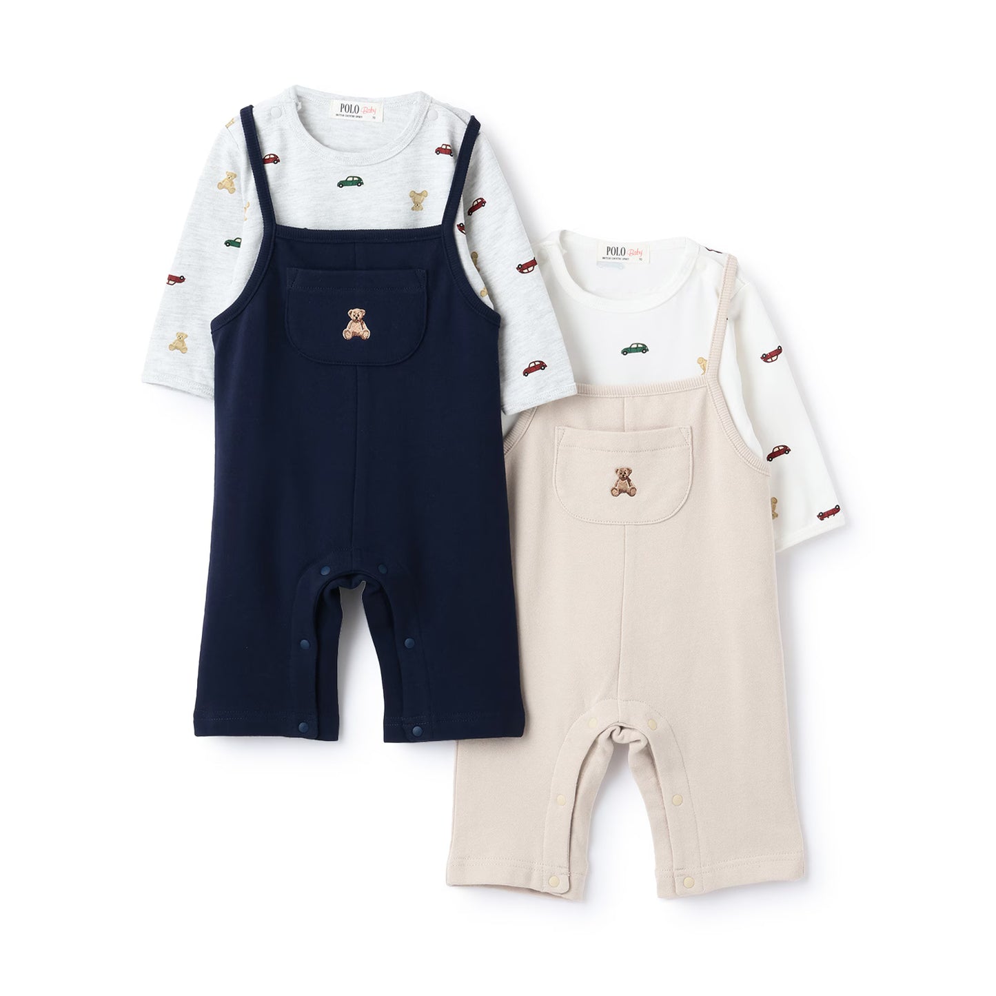 日本童裝 pe#main x POLO 連衣兩件套裝 70-80cm 男童款 初生嬰兒 秋季 Jumpsuit