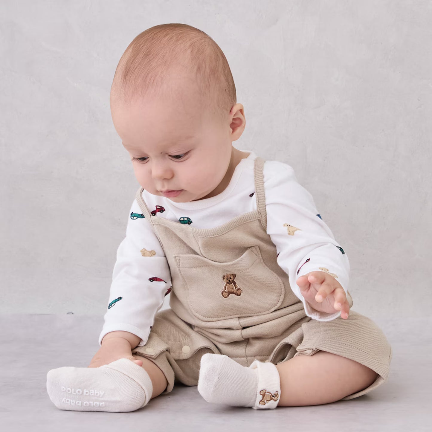 日本童裝 pe#main x POLO 連衣兩件套裝 70-80cm 男童款 初生嬰兒 秋季 Jumpsuit