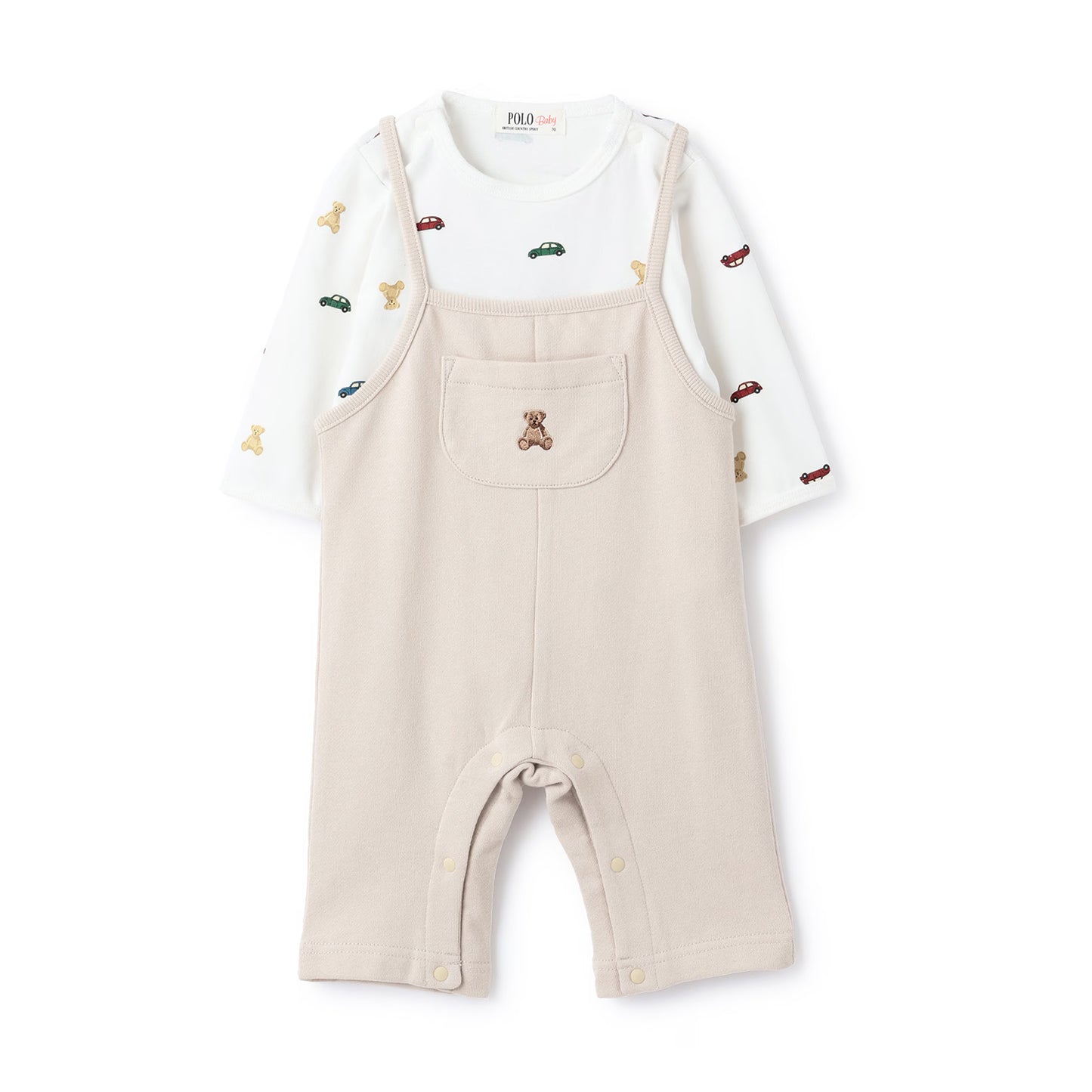 日本童裝 pe#main x POLO 連衣兩件套裝 70-80cm 男童款 初生嬰兒 秋季 Jumpsuit