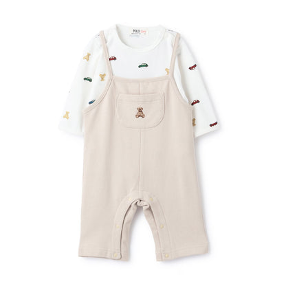 日本童裝 pe#main x POLO 連衣兩件套裝 70-80cm 男童款 初生嬰兒 秋季 Jumpsuit