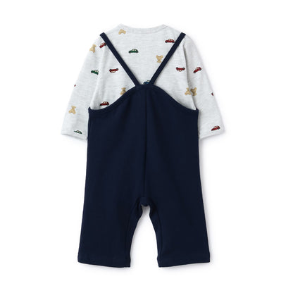 日本童裝 pe#main x POLO 連衣兩件套裝 70-80cm 男童款 初生嬰兒 秋季 Jumpsuit