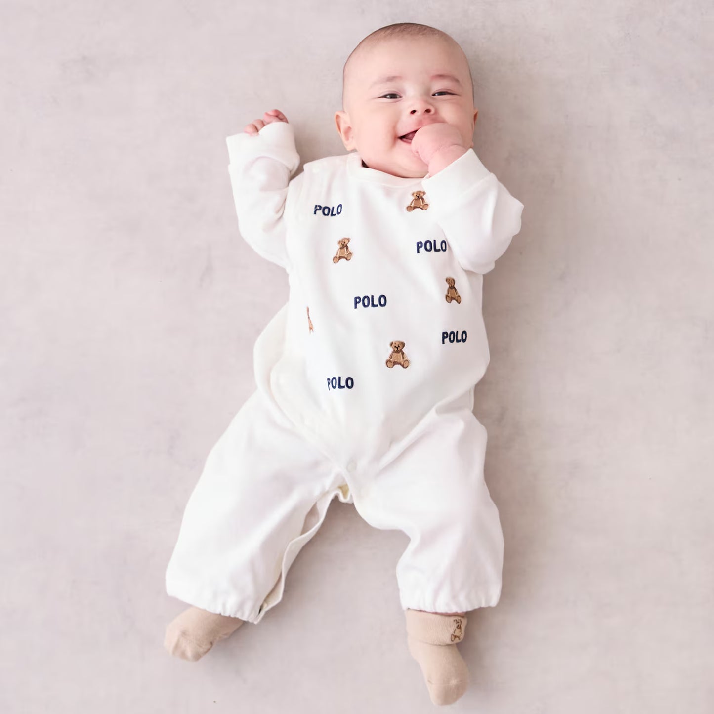 日本童裝 pe#main x POLO 連衣 50-60cm 男童款/女童款 初生嬰兒 秋季 Jumpsuit