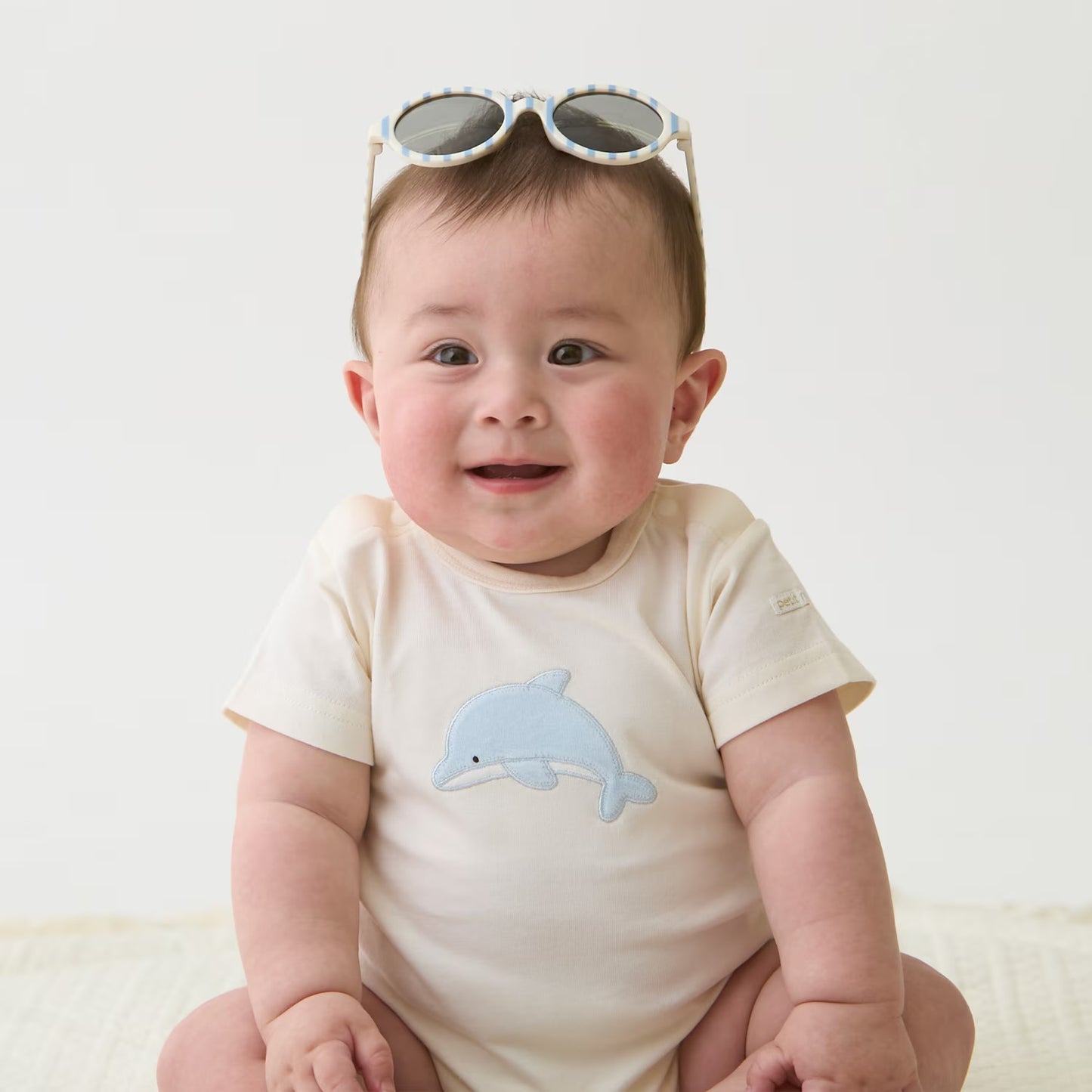 日本童裝 pe#main 【有機】海洋生物連衣 70-80cm 男童款 初生嬰兒 夏季 Jumpsuit