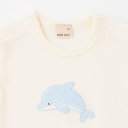 日本童裝 pe#main 【有機】海洋生物連衣 70-80cm 男童款 初生嬰兒 夏季 Jumpsuit