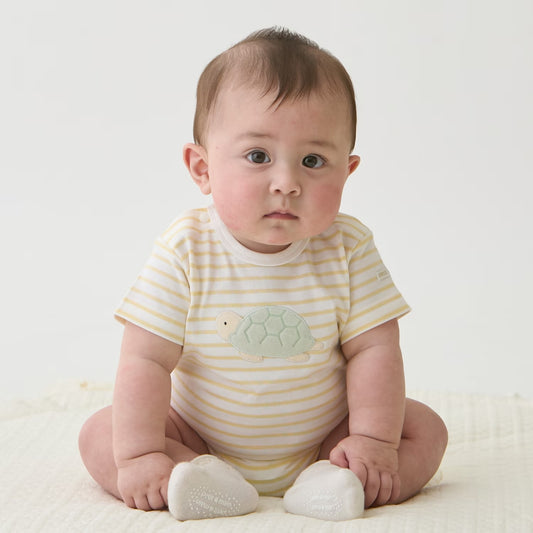 日本童裝 pe#main 【有機】海洋生物連衣 70-80cm 男童款 初生嬰兒 夏季 Jumpsuit