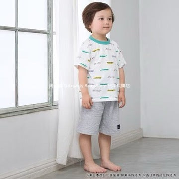 Japanese children's clothing pe#main x Shinkansen pajamas 80-130cm boys' summer railway series pajamas series 