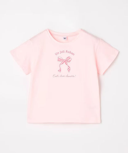 日本童裝 aF#a325 印花短袖上衣 90-160cm 女童款 夏季 TOPS
