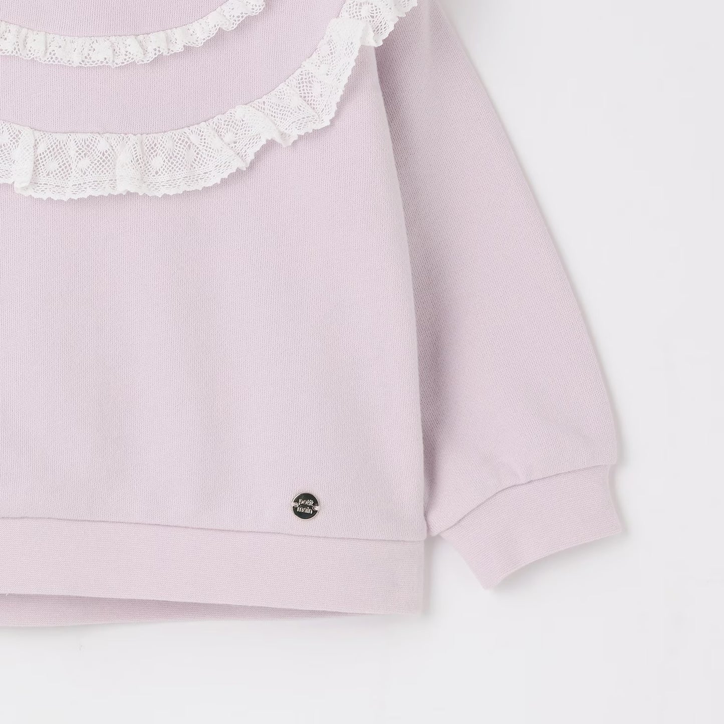 日本童裝 pe#main 蕾絲花邊衛衣 80-130cm 女童款 冬季 TOPS