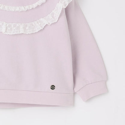 日本童裝 pe#main 蕾絲花邊衛衣 80-130cm 女童款 冬季 TOPS