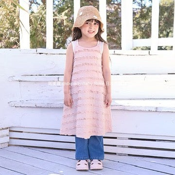 Japanese children's clothing Ly# mine lace camisole dress 100-150cm girls summer dresses 