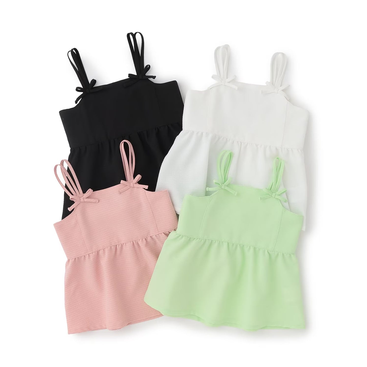 Japanese children's clothing Ly# mine tank top and shorts set 100-150cm girls summer TOPS PANTS 