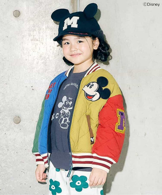 日本童裝 F.O.KIDS x Disney 拼布絎縫夾棉棒球外套 80-150cm 男童款/女童款 秋冬季 (適合初秋、香港平均溫度、寒冷天氣）OUTERWEAR  其他品牌童裝