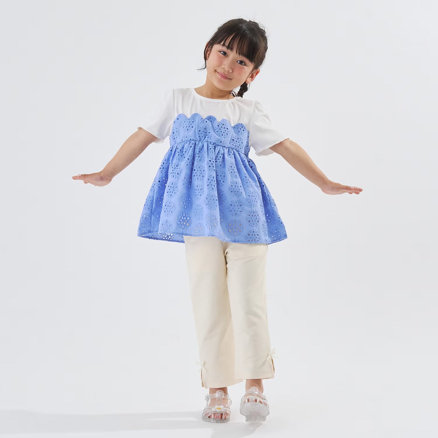 Japanese children's clothing Ly# mine tank top and shorts set 100-150cm girls summer TOPS PANTS 