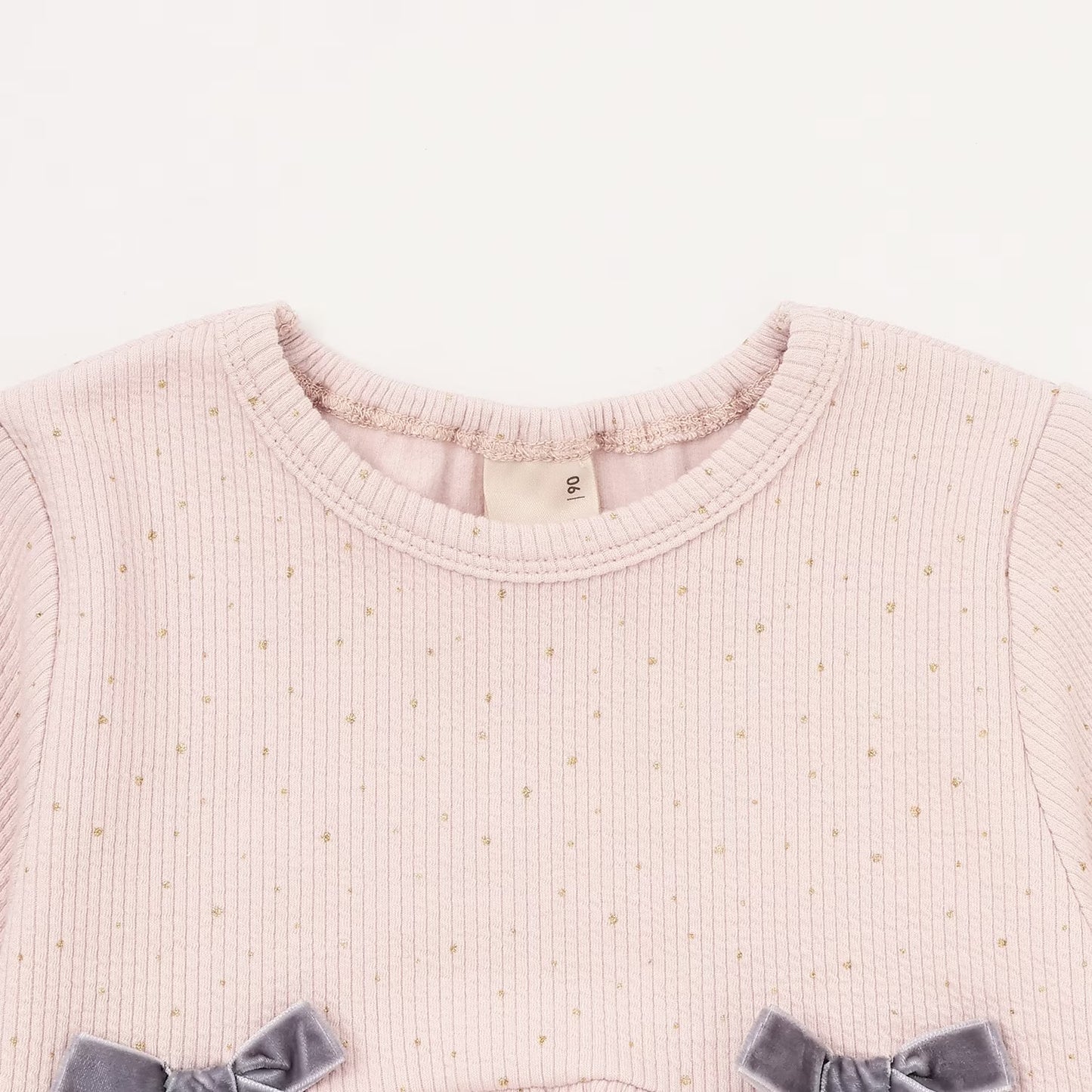 日本童裝 pe#main 抓毛蝴蝶結上衣 80-130cm 女童款 冬季 TOPS