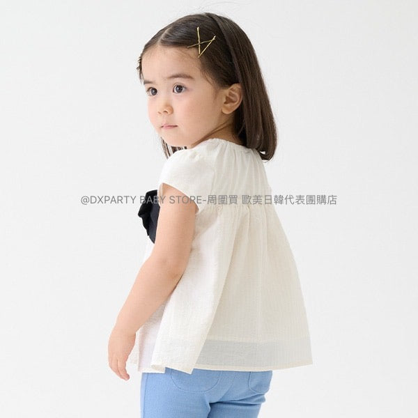 日本童裝 pe#main 接觸冷感 蝴蝶結上衣 80-130cm 女童款 夏季 TOPS