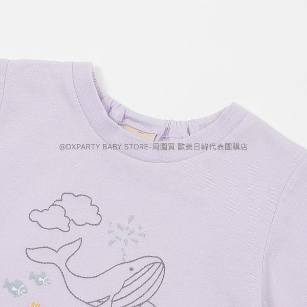 日本童裝 pe#main 速乾 刺繡短袖上衣 80-130cm 女童款 夏季 TOPS