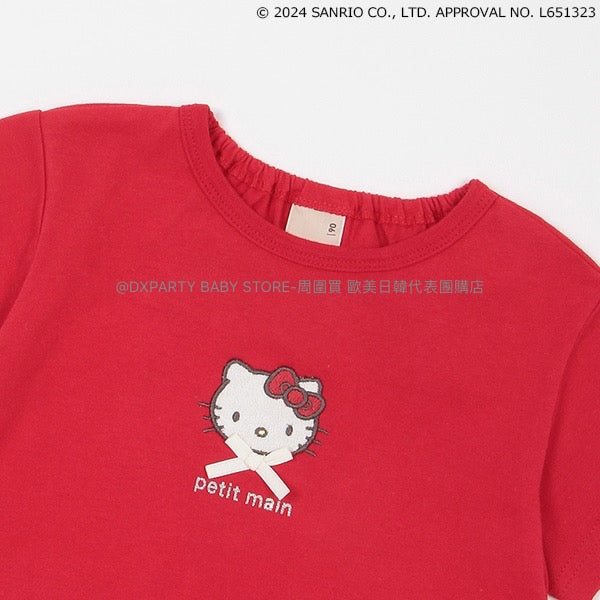 日本童裝 pe#main x Sanrio 刺繡圖案上衣 80-130cm 女童款 夏季 TOPS