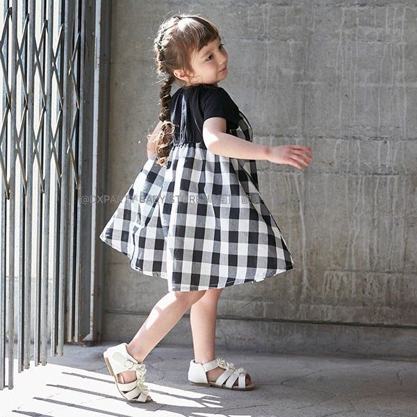 日本童裝 pe#main 拼接連身裙 80-130cm 女童款 夏季 DRESSES