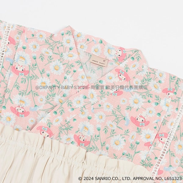 日本童裝 pe#main x Sanrio 日本甚平 80-130cm 女童款 夏季 日本和服 TOPS PANTS